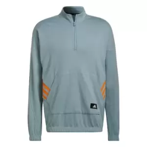 Image of adidas TRVL 3-Stripes 1/4-Zip Sweatshirt Mens - Grey