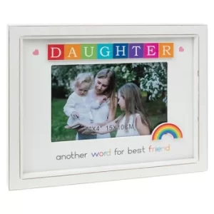 Image of Rainbow Scrabble Frame 6x4 Daughter