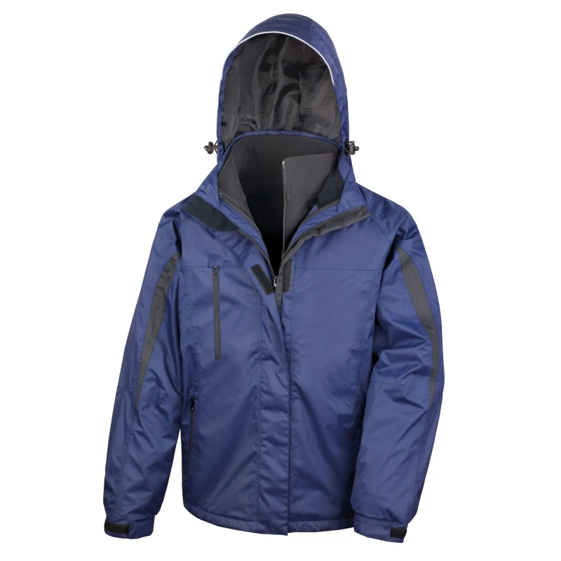 Image of Result Result Men Journey 3 in 1 Soft Shell Jacket in Navy Size: Small Navy S Male 5063527498229