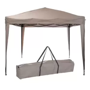 Image of 300 x 245cm Gazebo Party Tent in Taupe with Storage Bag for Outdoor Use