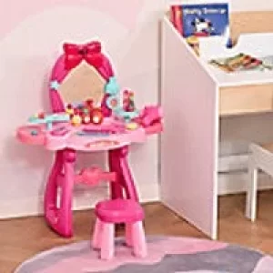 Image of Homcom Kids Musical Dressing Table 36 Pieces Red and Pink