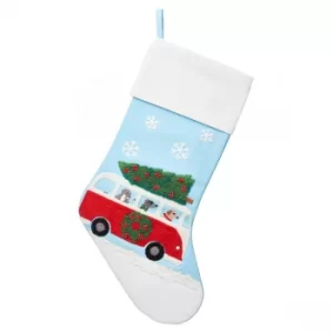 Image of Sass & Belle Dogs in Camper Van Embroidered Stocking