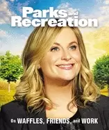 Image of parks and recreation on waffles friends and work