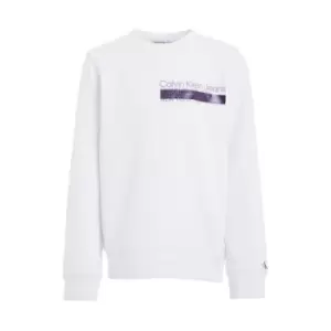 Image of Calvin Klein Jeans Hero Mini Logo Cn Sweatshirt - White