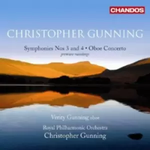 Image of Christopher Gunning - Symphonies Nos. 3 and 4/Oboe Concerto CD Album - Used
