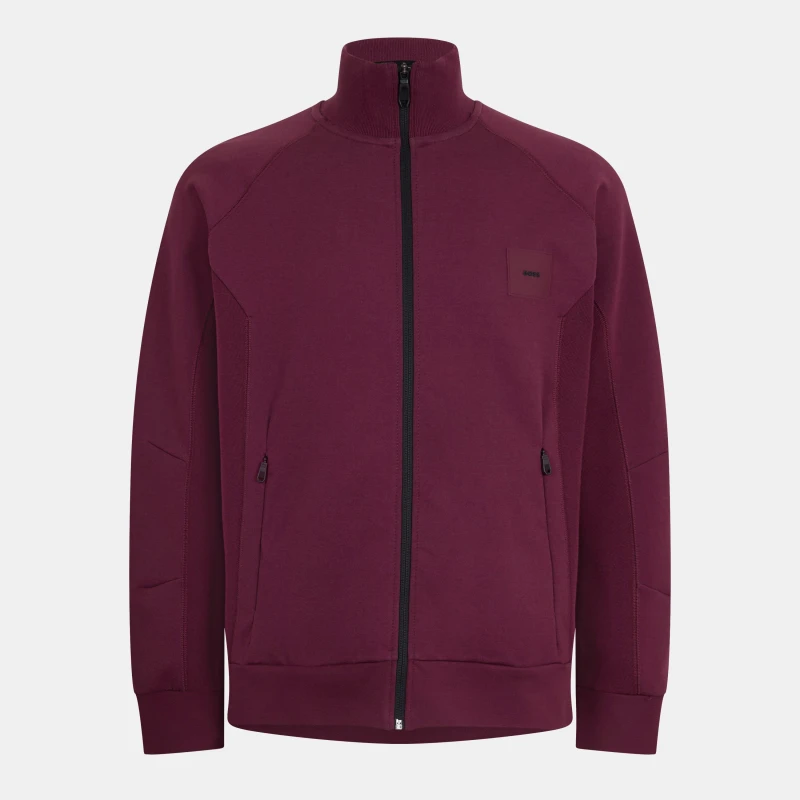 Image of Boss Mens Skaz Rib Short Sleeve Polo Shirt Med Red male S