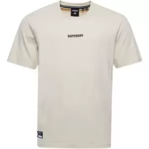 Image of Superdry Micro Logo T Shirt - Brown