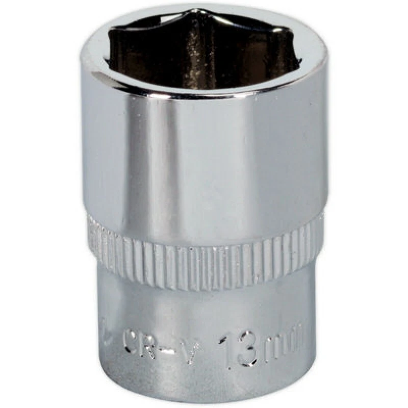Image of Loops 13mm Forged Steel Drive Socket - 1/4" Square Drive - Polished Chrome Vanadium Metallics