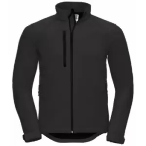 Image of Russell Mens Water Resistant & Windproof Softshell Jacket (M) (Black)