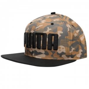 Image of Puma Flat Brim Cap Mens - Black/AOP