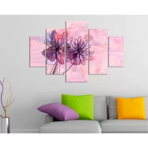 Image of ST142 Multicolor Decorative MDF Painting (5 Pieces)