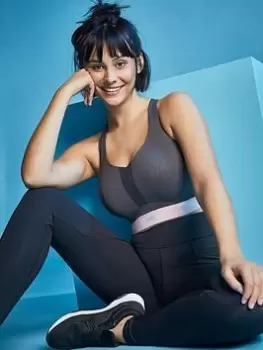 Image of Panache Sport Panache Ultra Non Padded Wired Sports Bra Charcoal, Grey, Size 32Dd, Women