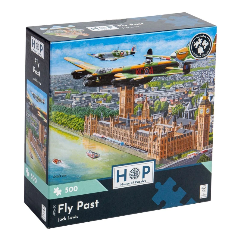 Image of The House Of Puzzles Fly Past, 500 Piece Jigsaw Puzzle Multi unisex