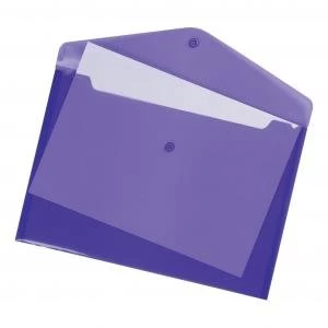 Image of 5 Star A4 Document Wallet Purple Pack of 5