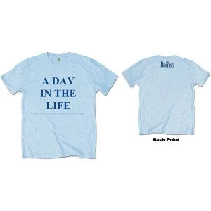 Image of The Beatles - A Day in the Life Unisex Medium T-Shirt - Blue