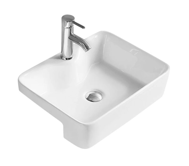 Image of Balterley Balterley Semi Recessed Basin - gloss white- 480mm White