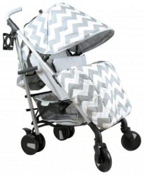 Image of My Babiie Billie Faiers MB51 Grey Chevron Stroller.