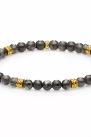 Image of Thomas Sabo Jewellery Grey Lucky Charm Beaded Bracelet A1926-413-5-L19