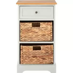 Image of Premier Housewares - Vermont One Drawer Two Baskets Cabinet
