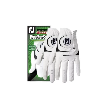 Image of Footjoy WEATHERSOF MLH WHT 2-PK - ML Size: Medium/Large, Dexterity: LH