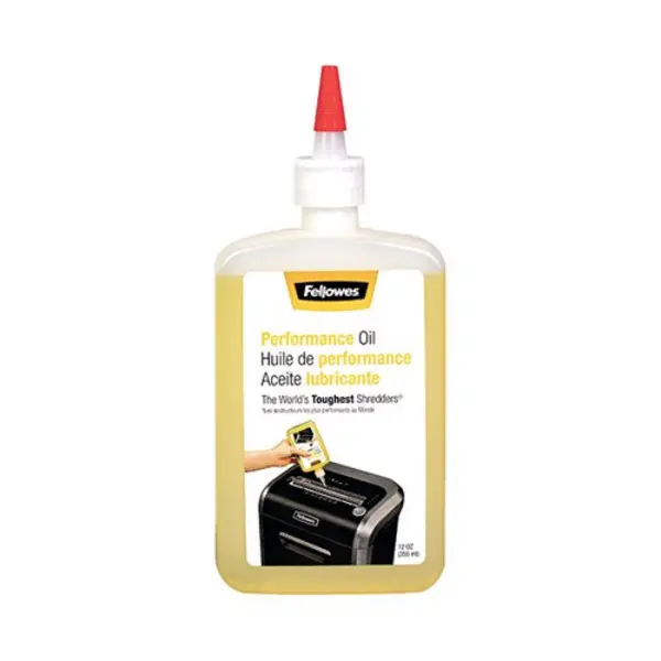 Image of Fellowes Powershred Shredder Oil Light Amber 335ml Bottle 3608601
