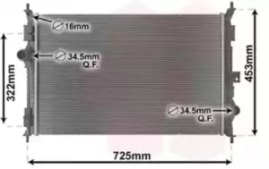 Image of VAN WEZEL Engine radiator OPEL,PEUGEOT,TOYOTA 40012386 9675747980,1610017680,3638336 Radiator, engine cooling,Radiator,Engine cooler 9675747980