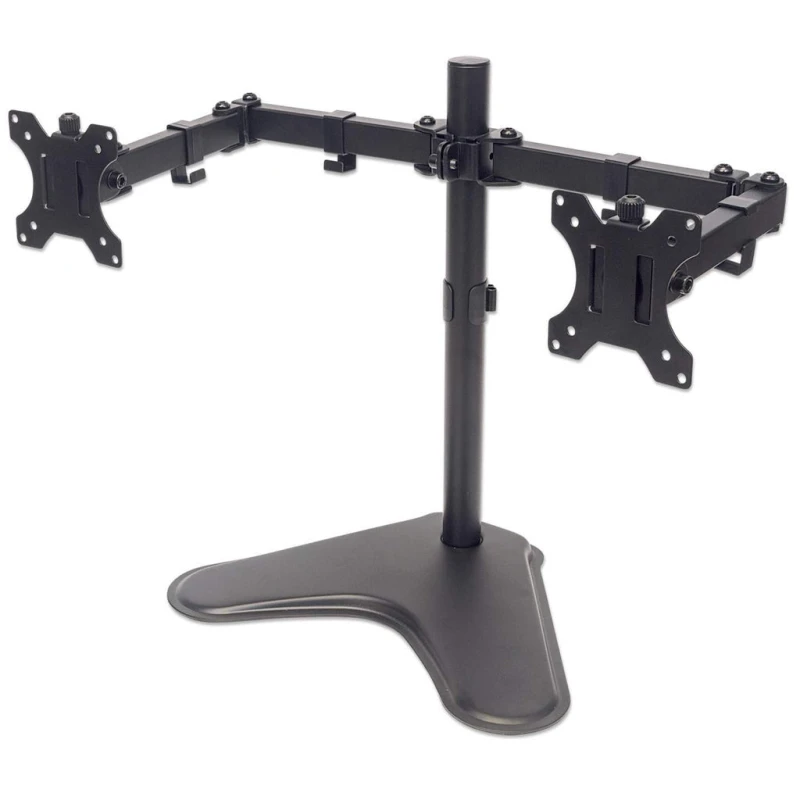 Image of Manhattan Manhattan Dual Desk Mount for TV & Monitors (Full Motion), For screens: 10-27", Stand Assembly, VESA compatability: 75x75 and 100x100mm - ch