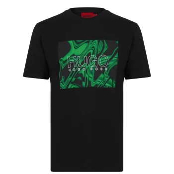 Image of Hugo Boss Dolive Graphic Logo T-Shirt Black Size L Men