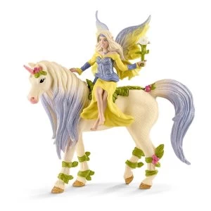 Image of Schleich Bayala - Fairy Sera With Blossom Unicorn Figure