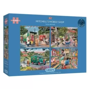 Image of Mitchell's Mobile Shop 4 x 500 Piece Jigsaw Puzzle