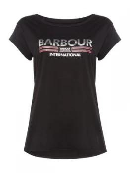 Image of Barbour San Carlos Short Sleeve Crew Neck Logo Tee Black