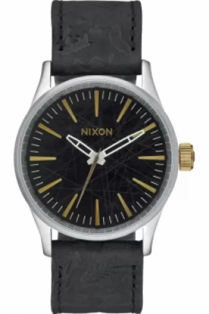 Image of Mens Nixon The Sentry 38 Leather Watch A377-2222