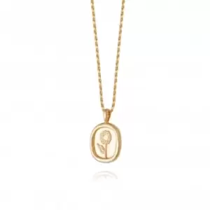 Image of Sunflower Sterling 18ct Gold Plated Necklace FN09_GP
