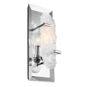 Image of 1 Light Indoor Candle Wall Light Chrome, E14