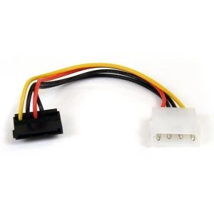 Image of StarTech 6" 4 Pin Molex to Right Angle SATA Power Cable Adapter