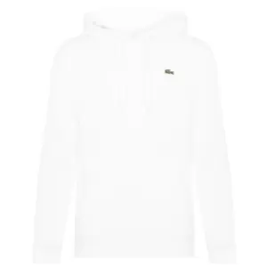 Image of Lacoste Basic Fleece Hoodie - White