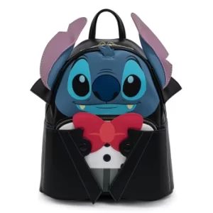 Image of Loungefly Disney Vampire Stitch Bow Tie Mini Backpack