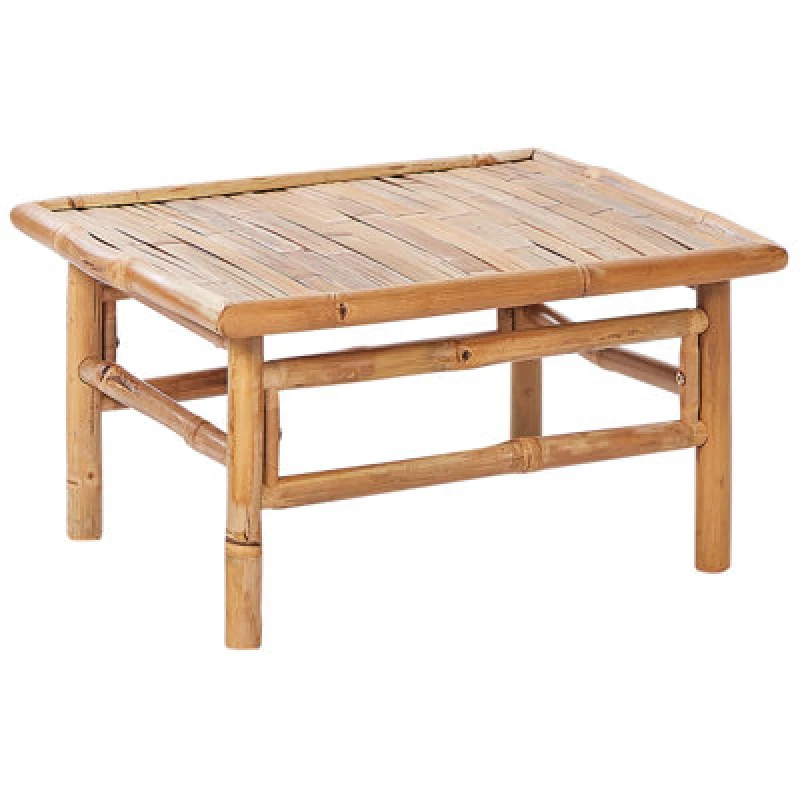 Image of Beliani Garden Coffee Table Cerreto 55cm 64cm Bamboo Wood Brown