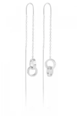 Image of Olivia Burton Jewellery Interlink Threader Earings Silver OBJCOE65