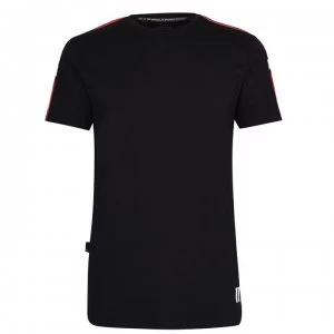 Image of 11 Degrees Southpaw T Shirt - Black/Red