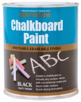 Image of Rust-Oleum Chalkboard Paint 750ml - Matt Black