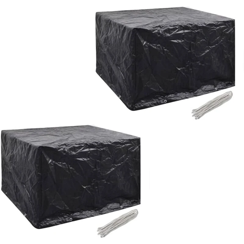 Image of VIDAXL Vidaxl - Garden Furniture Covers 2pcs 4 Person Poly Rattan 113x113cm 8719883809458