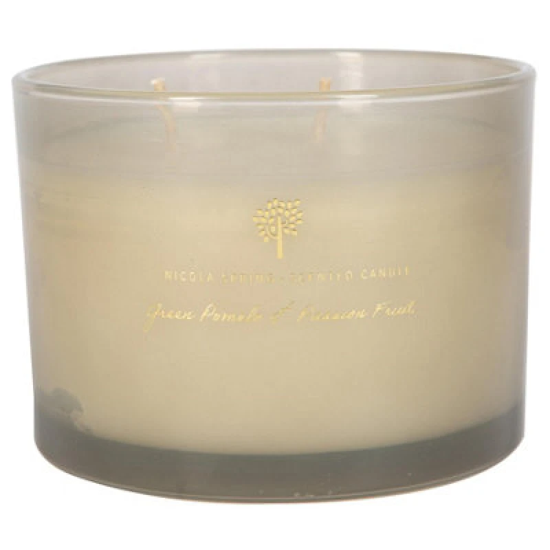Image of Nicola Spring Soy Wax Scented Candle 350g Green Pomelo & Passion Fruit Grey
