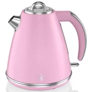 Image of Swan SK19020PN 3000W 1.5L Retro Jug Kettle - Pink