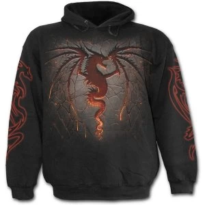Image of Dragon Furnace Mens Medium Hoodie - Black