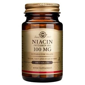 Image of Solgar Niacin Vitamin B3 100 mg Tablets 100 tablets