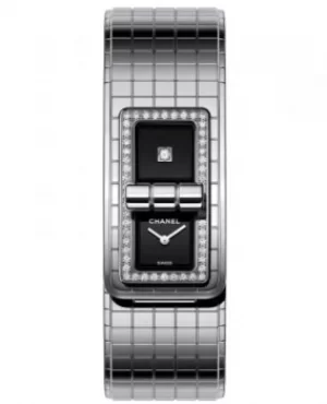 Image of Chanel Code Coco Black Dial Steel Strap Womens Watch H5145 H5145