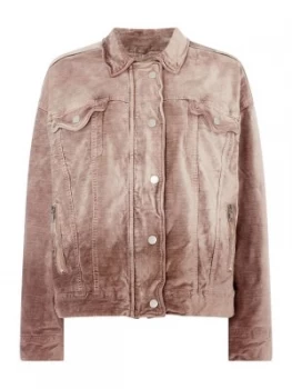 Image of Free People Velvet Tucker Jacket Mauve