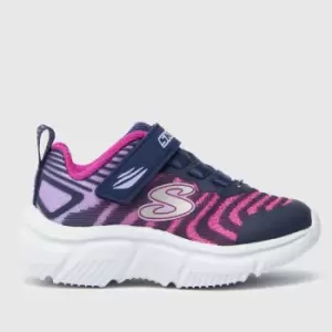 Image of SKECHERS Purple Skech Go Run 650 Fierce Flash Girls Toddler Trainers