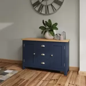 Image of Rye Two Tone Oak & Blue Large Sideboard